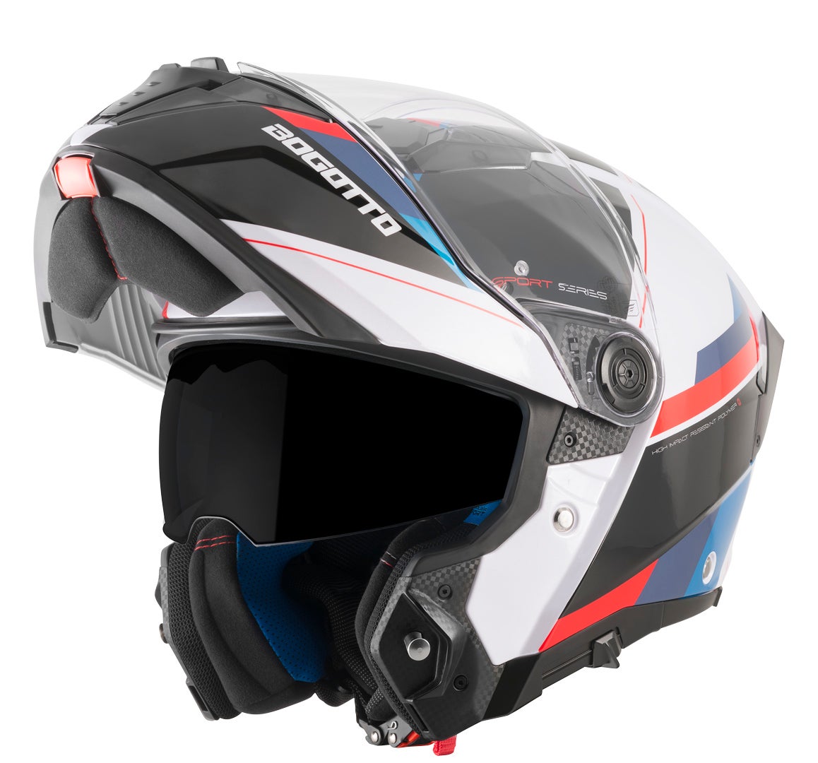Bogotto FF404 Ezion Casque modulable
Noir/Blanc/Rouge/Bleu