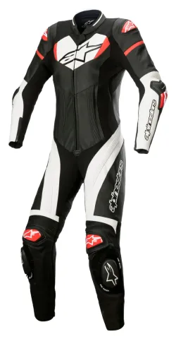 alpinestars Stella GP Plus Femmes Combinaison Noir Blanc Rouge néon 40