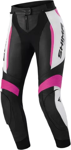 SHIMA Miura 2.0 Pantalon en cuir de moto pour dames
Noir/Fuchsia
