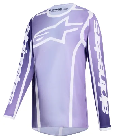 alpinestars Stella Fluide Apex Femmes Maillot MX Mauve Blanc XL