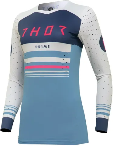 Thor Prime Blaze Maillot de motocross féminin
bleu/blanc