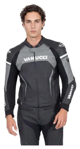Vanucci VSJ-5 Hommes Veste combi cuir