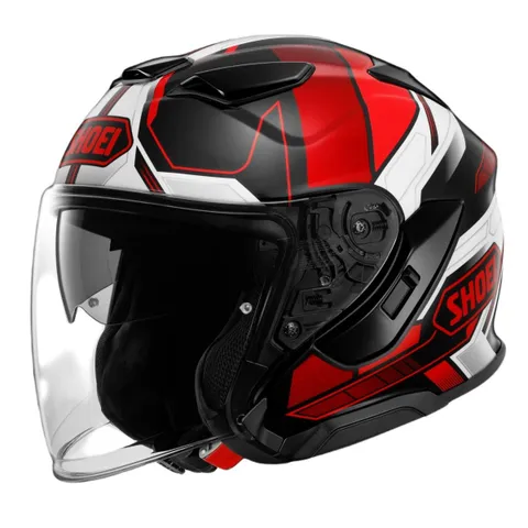 Shoei Casque jet Shoei J-CRUISE 3 - WHIZZY - Noir / Rouge