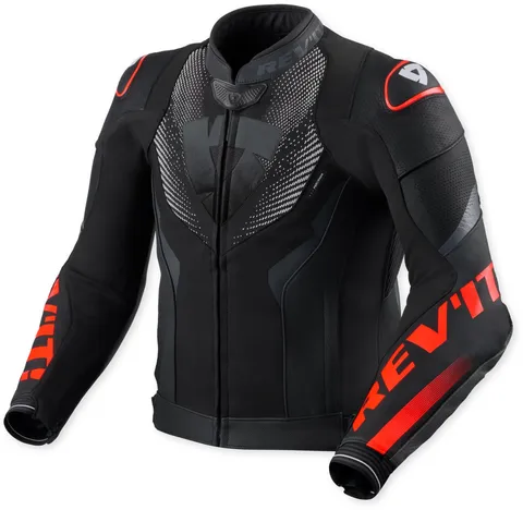 Revit Hyperspeed 3 Air Veste en cuir de moto perforée
Noir/Rouge néon
