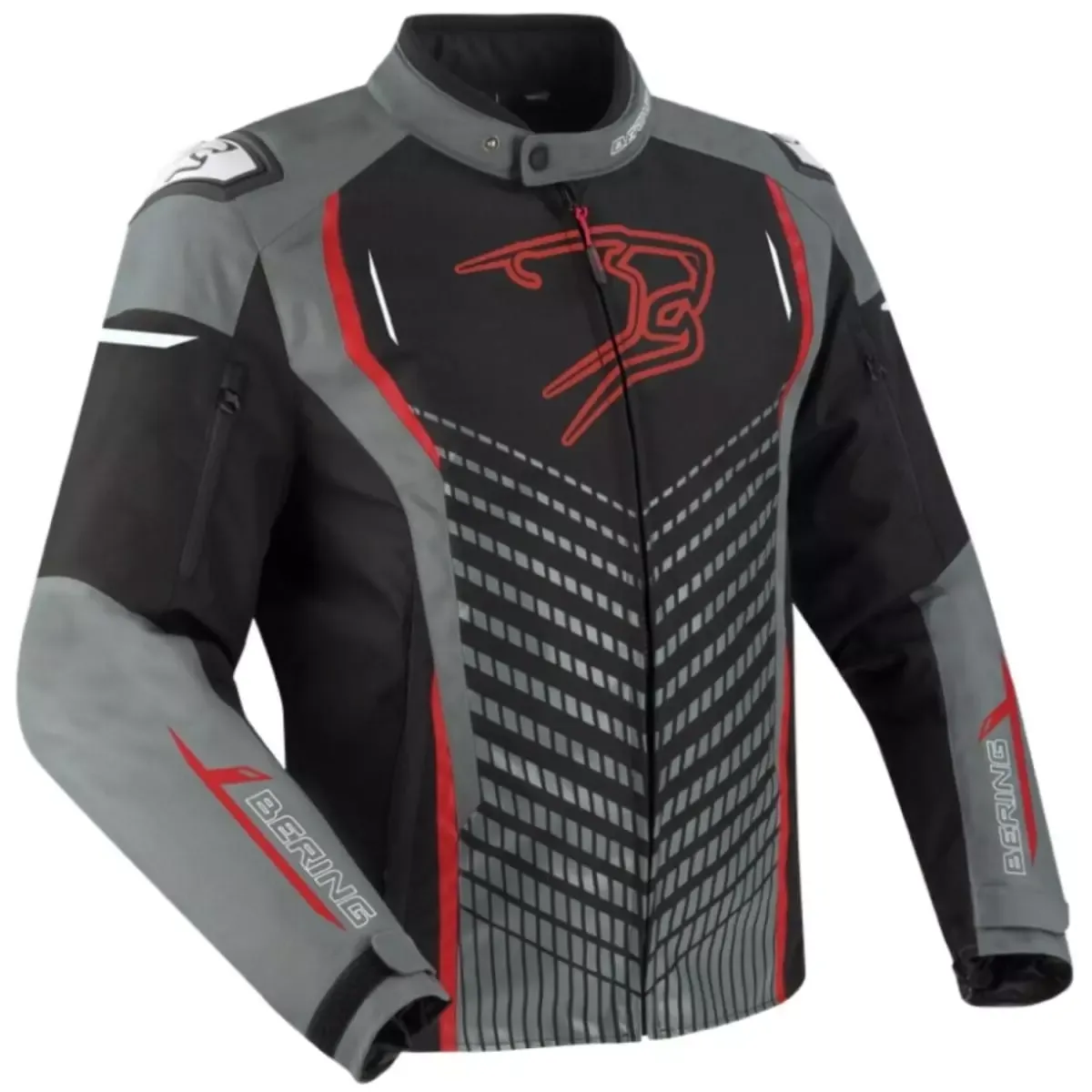 BERING Blouson Bering Gang Noir Gris Rouge