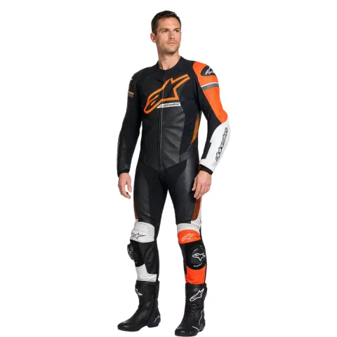 ALPINESTARS Combinaison 1 Pièce Alpinestars GP Force Phantom Noir Blanc Rouge Fluo