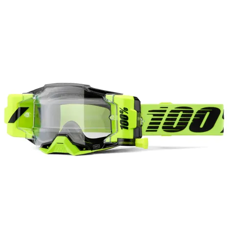 100% Masque cross Armega Forecast Jaune Fluo - Clair 2025