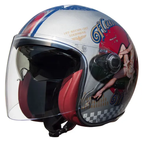 Premier Casque jet Vangarde PIN UP