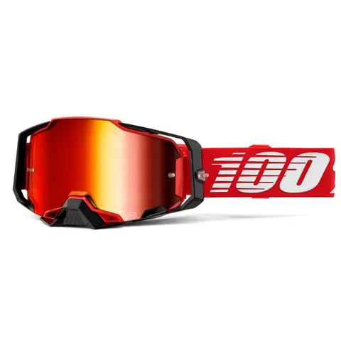 100% Masque cross Armega Rouge - Mirror Rouge 2024