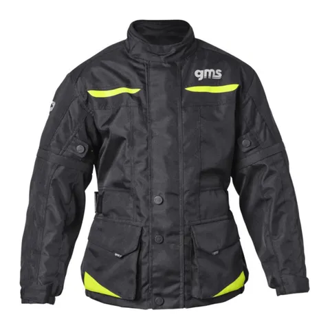 GMS Veste Moto GMS GEAR WATERPROOF JUNIOR - Noir / Jaune