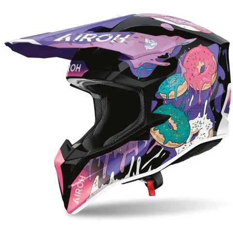 Airoh Casque cross Wraaap Donuts 2027 - Multicolore