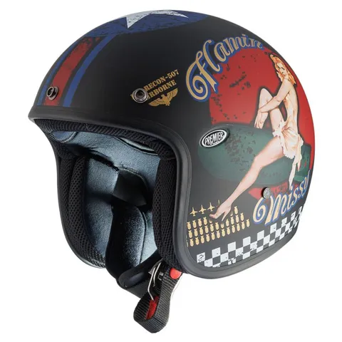 Premier Casque jet JET Classic Pinup 9 BM