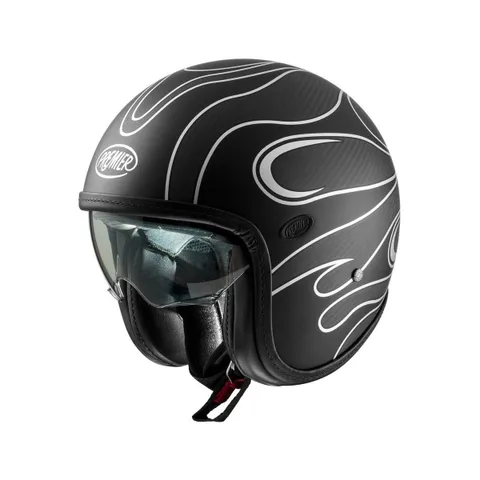 Premier Casque jet Vintage Platinum Carbon FR Chromed BM