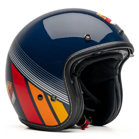 Dexter Casque jet Dexter ELEMENT ENJOY YOUR RIDE - Bleu