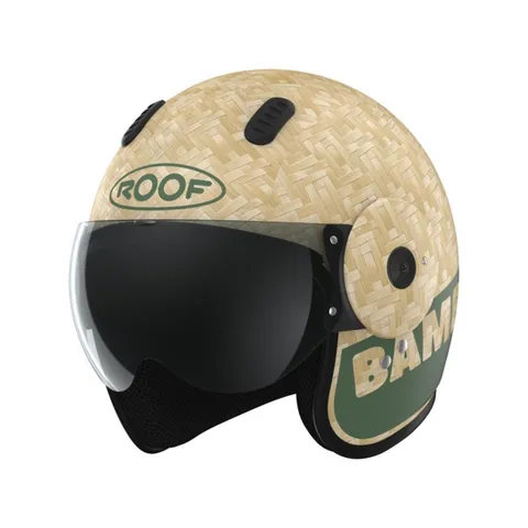 ROOF Casque jet ROOF RO15 BAMBOO PURE - Vert