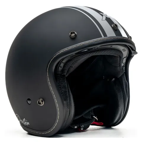 DXR Casque jet DXR ELEMENT STRIPE - Noir