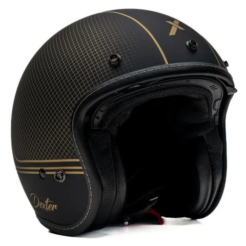 DXR Casque jet DXR ELEMENT SUGAR HILL - Noir