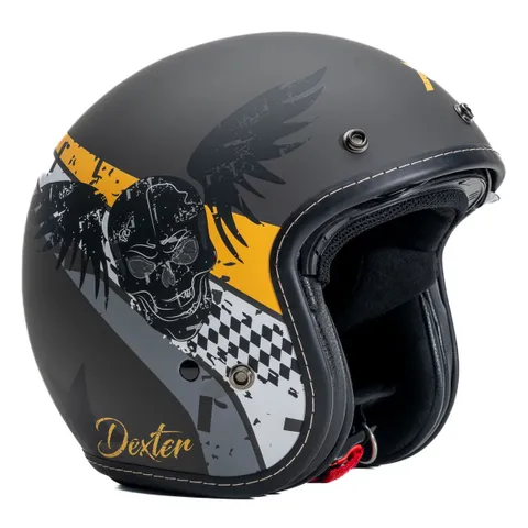 Dexter Casque jet Dexter ELEMENT SKULL - Gris