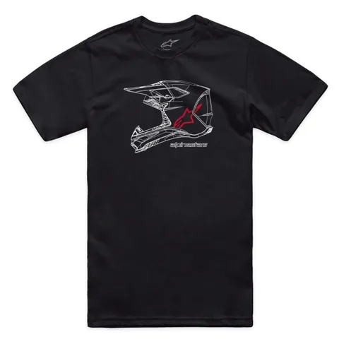 Alpinestars T-Shirt manches courtes Alpinestars MX HELMET CSF - Noir