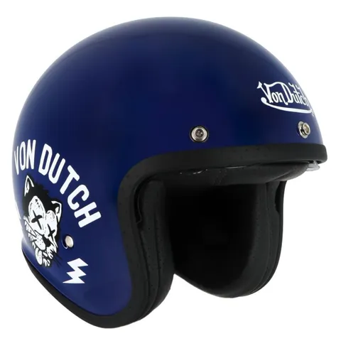 Helstons Casque jet Helstons VON DUTCH LOGO - Bleu