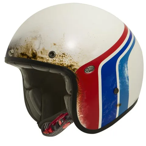 Premier Casque jet Premier LE PETIT CLASSIC - BTR 8 - WHITE MATT - Blanc / Bleu