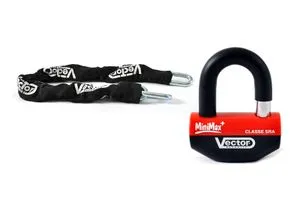 Vector Antivol Kit Bloque-disque MiniMax+ Ø16mm + Chaîne Ø13mm / 1,1m Universel