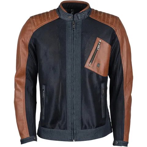 Helstons Blouson Colt Air toile denim mesh cuir