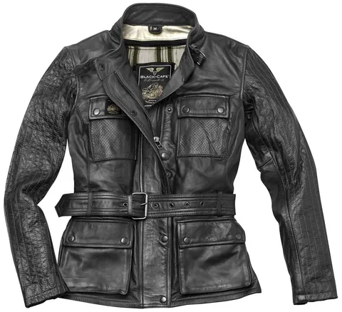 Black-Cafe London Madrid Veste en cuir dames