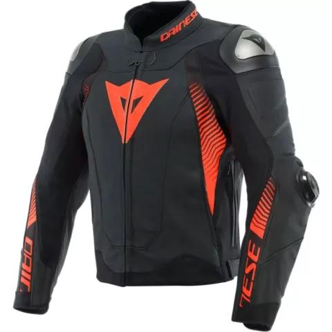 Dainese Blouson Super Speed 4 Noir Rouge Fluo 51G