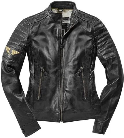 Black-Cafe London Ilam Veste en cuir de dames